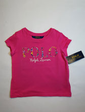 Load image into Gallery viewer, POLO RALPH LAUREN PINK FLORAL BEAR LOGO T-SHIRT