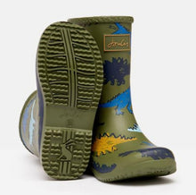 Load image into Gallery viewer, Joules Roll up Dinosaur Wellington boots