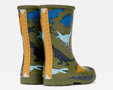 Load image into Gallery viewer, Joules Roll up Dinosaur Wellington boots