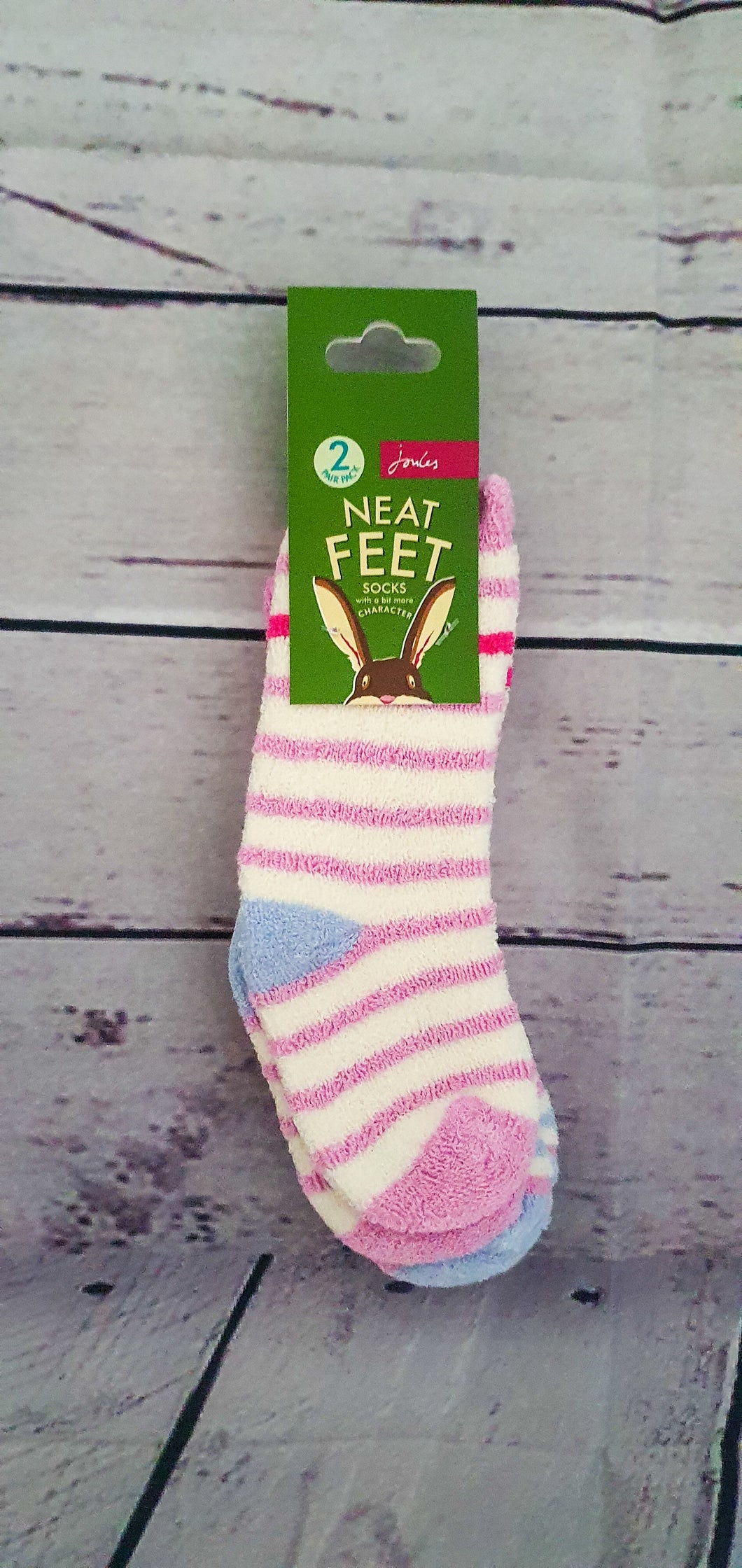 Joules Neat Feet Socks Pink / Blue / Grey