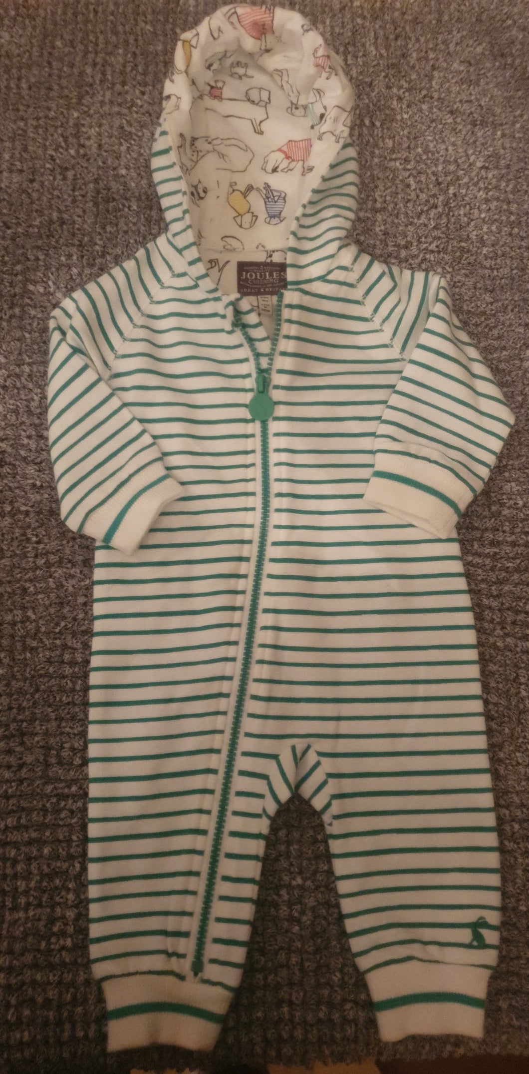 Joules All-In-One Suit - Green & White