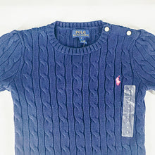 Load image into Gallery viewer, Ralph Lauren - Navy Cable Knit Jumper for Girls
